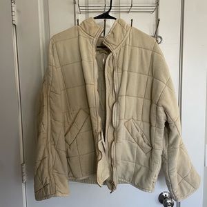 Free People Dolman Quilted Jacket Vanilla Creme